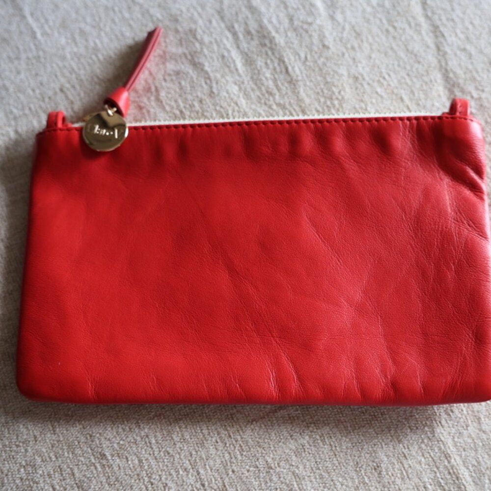 Clare V. Wallet Clutch w/tabs in Red EUC